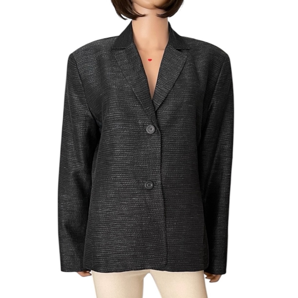 Doncaster Classic Textured Silk n Linen Blazer